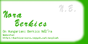 nora berkics business card